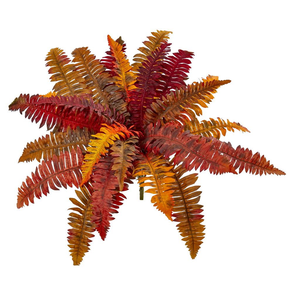 20in. Autumn Boston Fern Artificial Plant (Set of 3). Picture 1