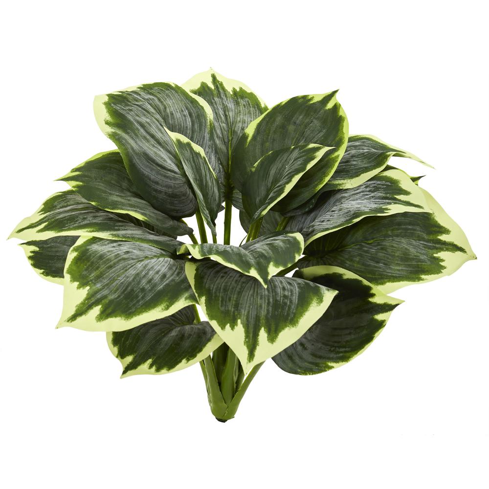 Variegated Hosta Artificial Plant (Set of 6). Picture 1