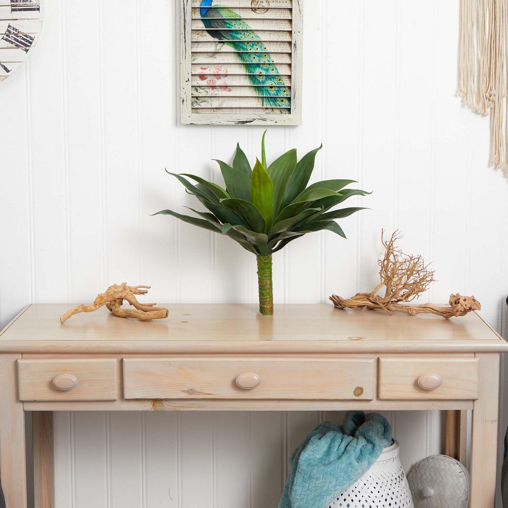 19in. Large Agave Artificial Plant (Set of 2). Picture 2