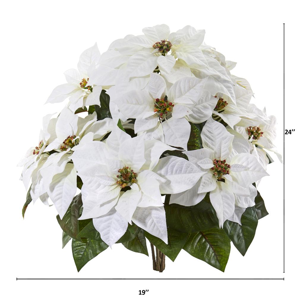 24in. Poinsettia Artificial Plant (Set of 2). Picture 2