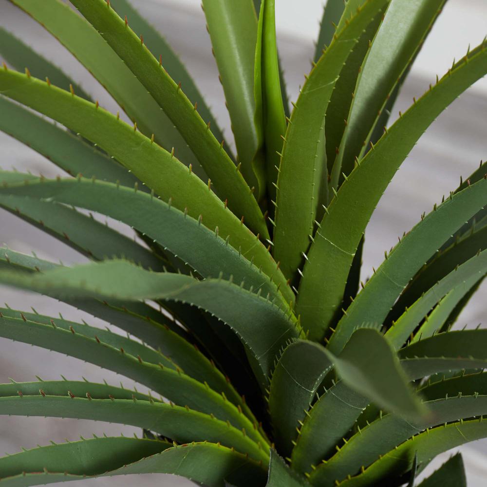 3.5ft. Agave Artificial Plant Green. Picture 3