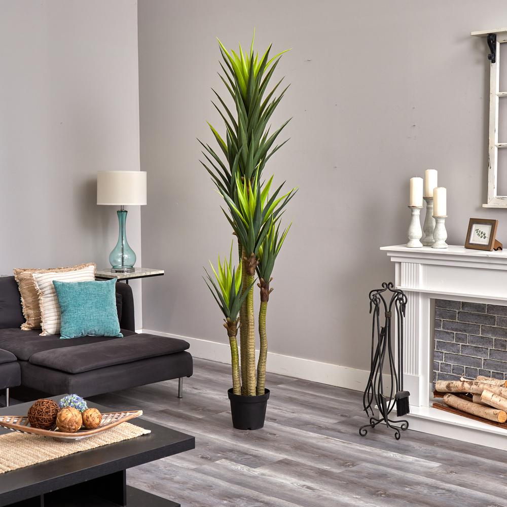 Dracaena Artificial Plant Green. Picture 3