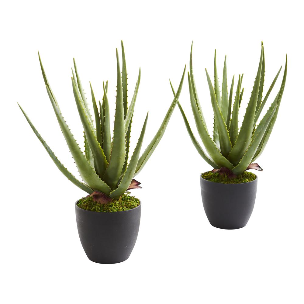 Aloe Artificial Plant (Set of 2). Picture 1