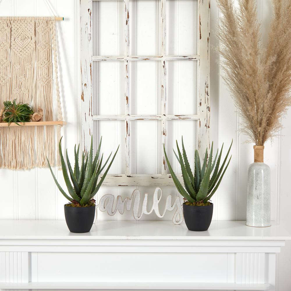 Aloe Artificial Plant (Set of 2). Picture 2