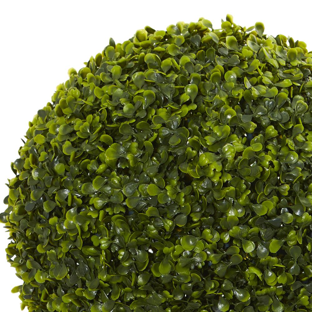 30in. Boxwood Artificial Topiary Plant in Gray Cylinder Planter (Indoor/Outdoor). Picture 5