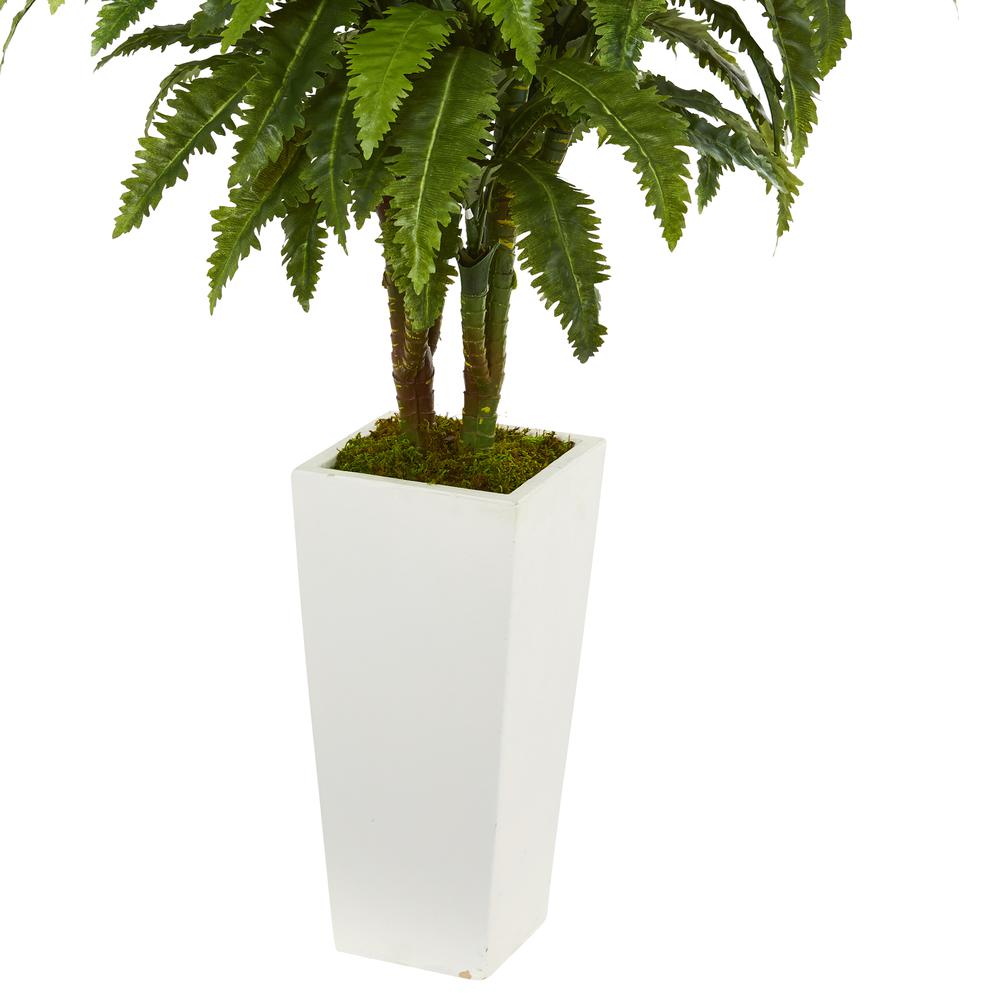 Marginatum Artificial Plant in White Tower Vase. Picture 3