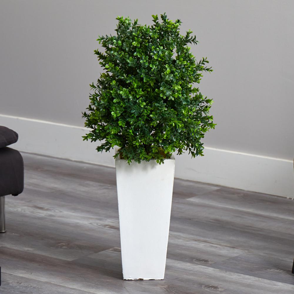 Sweet Grass Artificial Plant in White Tower Planter (Indoor/Outdoor). Picture 5