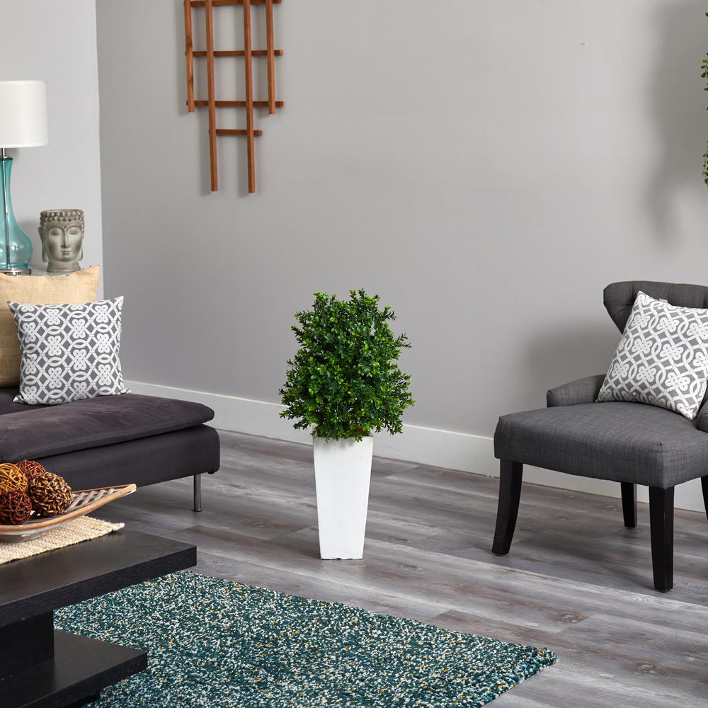 Sweet Grass Artificial Plant in White Tower Planter (Indoor/Outdoor). Picture 3
