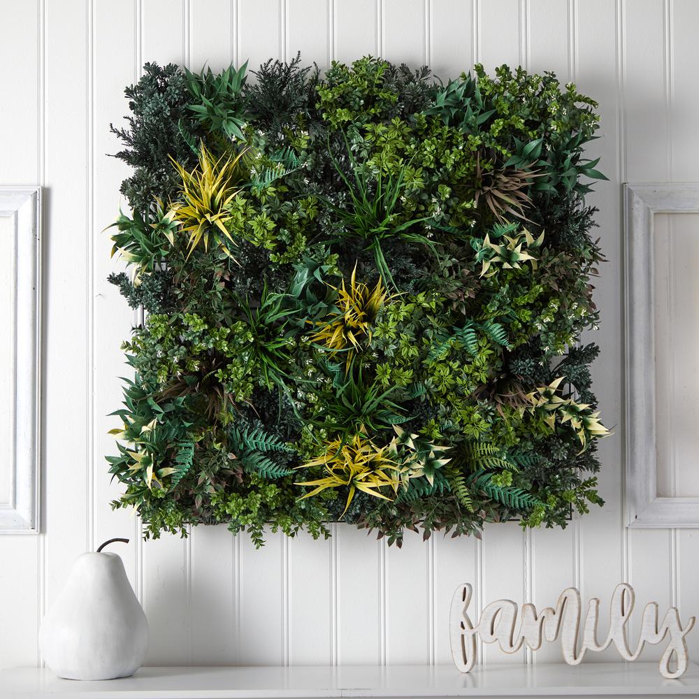 3ft. x 3ft. Greens & Fern Artificial Living Wall UV Resist (Indoor/Outdoor). Picture 4