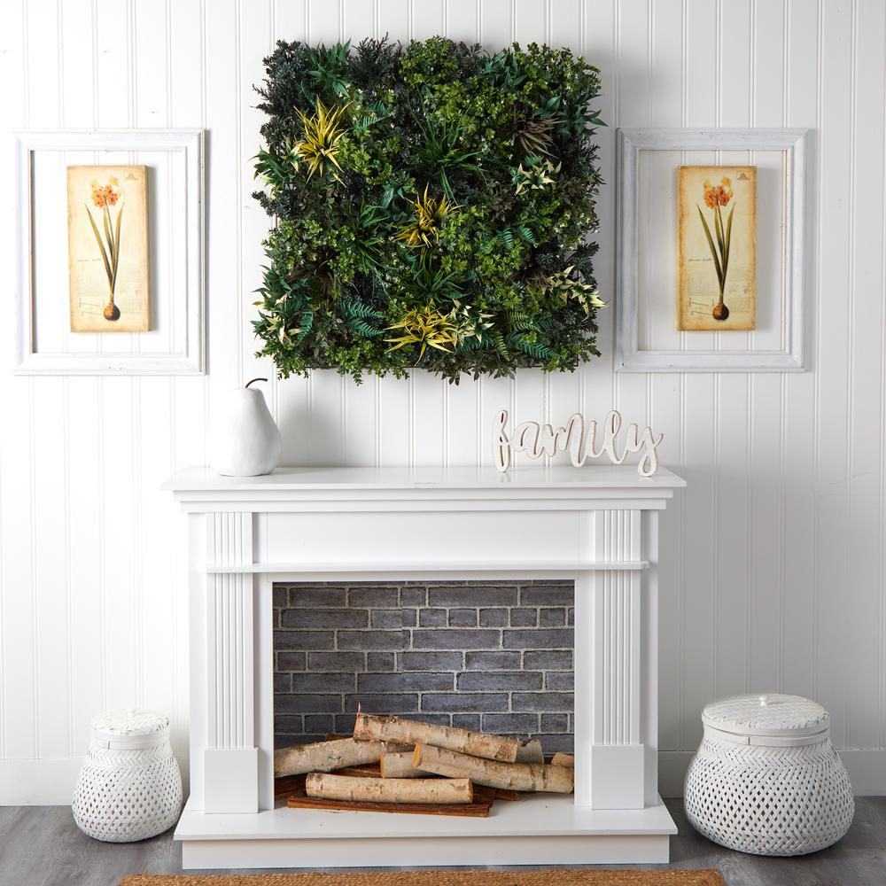 3ft. x 3ft. Greens & Fern Artificial Living Wall UV Resist (Indoor/Outdoor). Picture 5