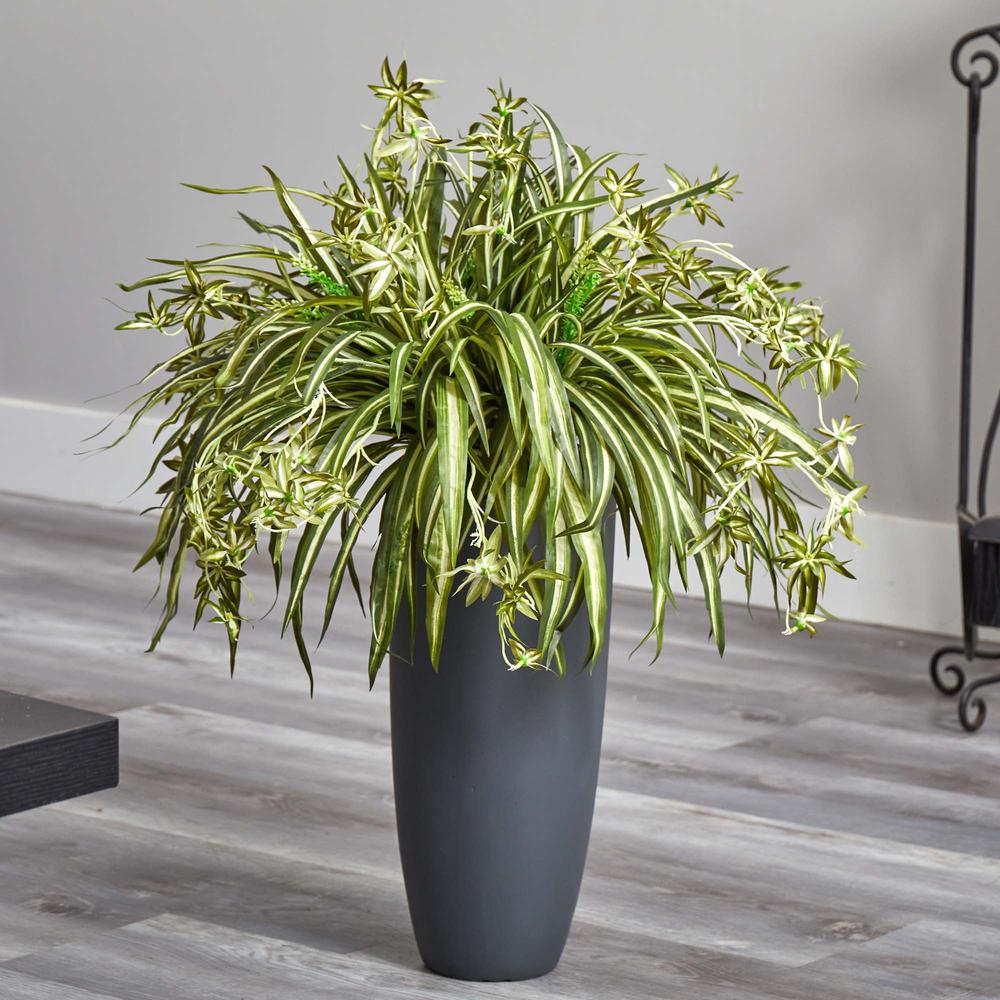 33in. Spider Artificial Plant in Cylinder Planter. Picture 3