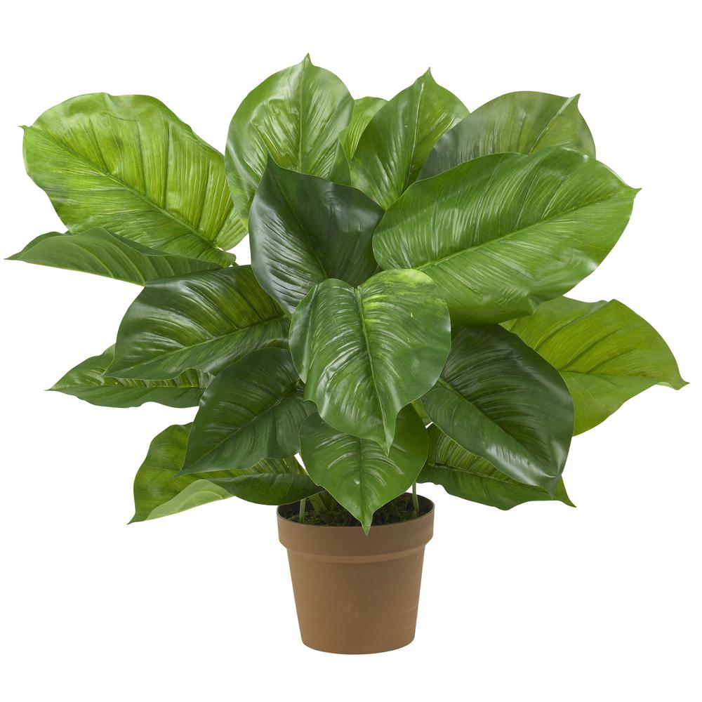 27" Large Leaf Philodendron Silk Plant (Real Touch). Picture 1