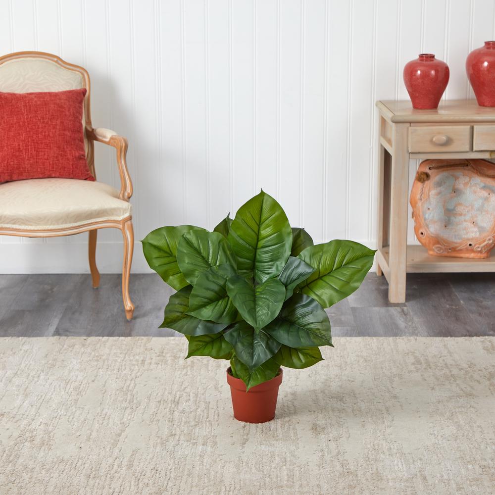27" Large Leaf Philodendron Silk Plant (Real Touch). Picture 2