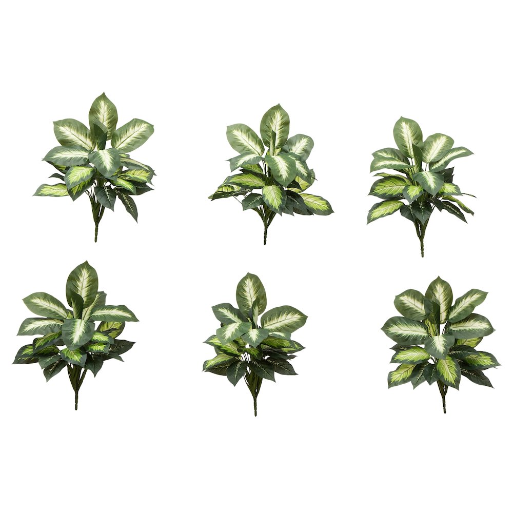 20in. Artificial Golden Dieffenbachia Plant - Set of 6. Picture 1