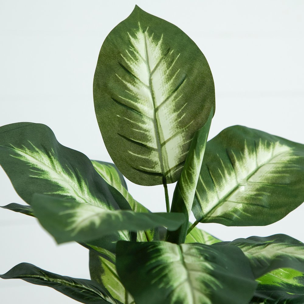 20in. Artificial Golden Dieffenbachia Plant - Set of 6. Picture 4