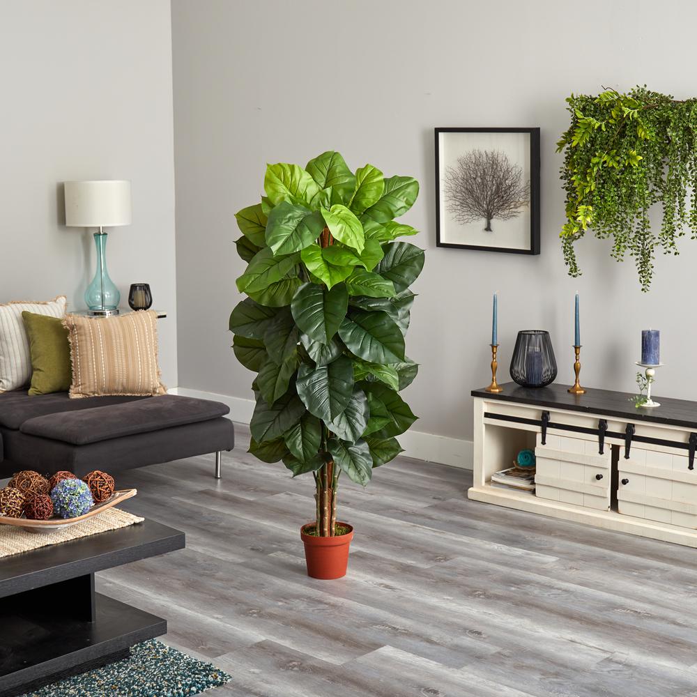 63in. Large Leaf Philodendron Silk Plant (Real Touch). Picture 4