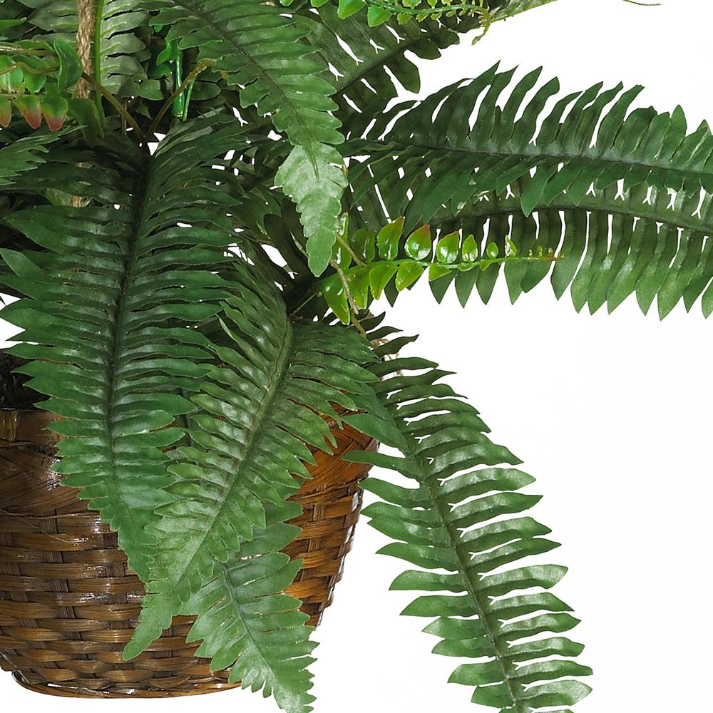 Boston Fern Silk Hanging Basket. Picture 4