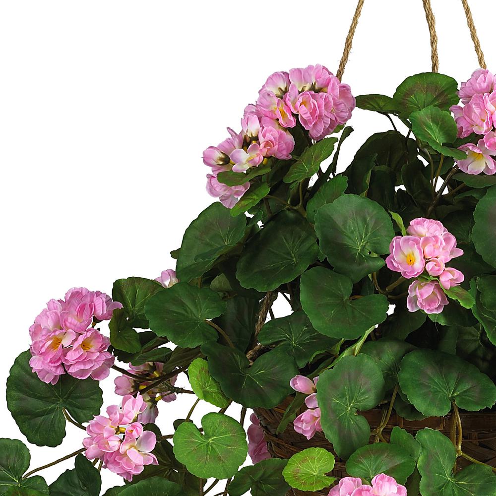 Geranium Hanging Basket Silk Plant. Picture 2