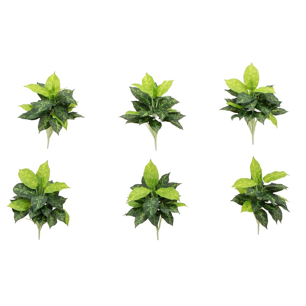 19in. Artificial Dieffenbachia Plant - Set of 6. Picture 6