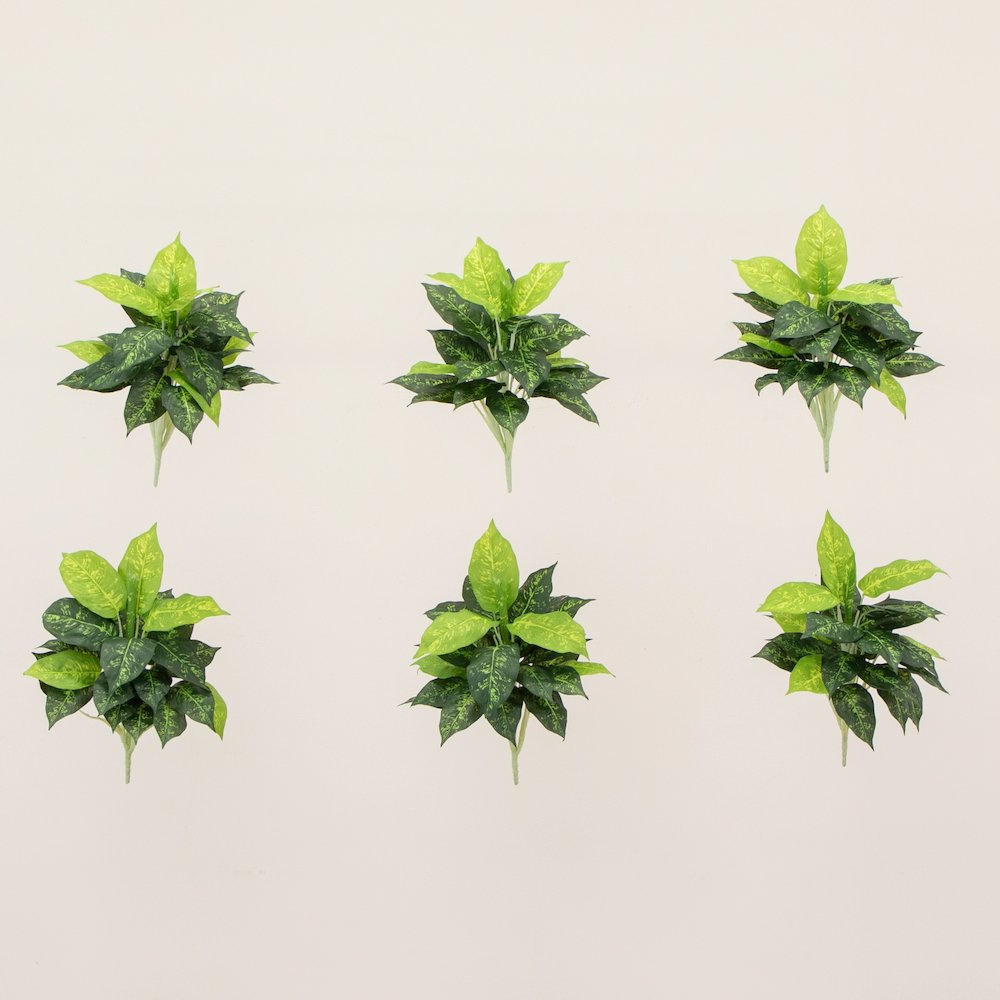 19in. Artificial Dieffenbachia Plant - Set of 6. Picture 3