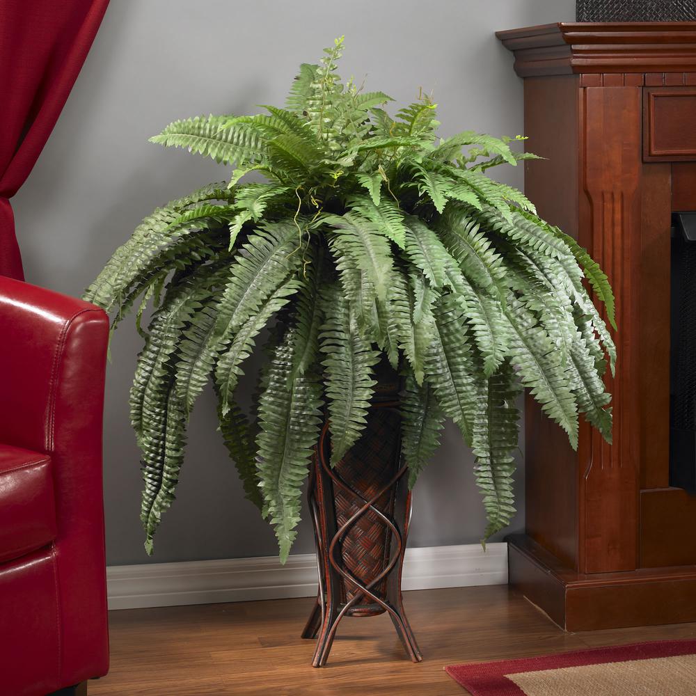 Boston Fern with Stand Silk Plant. Picture 4