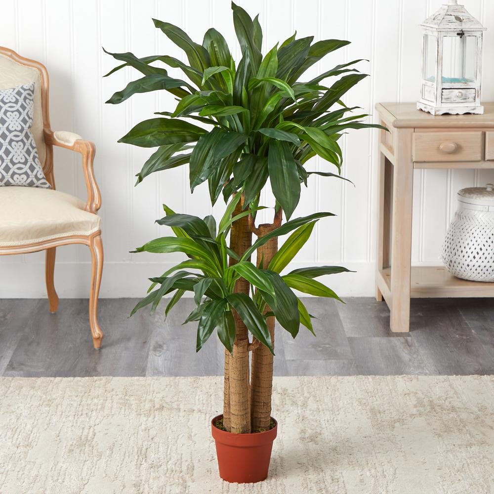 4ft. Corn Stalk Dracaena Silk Plant (Real Touch). Picture 3