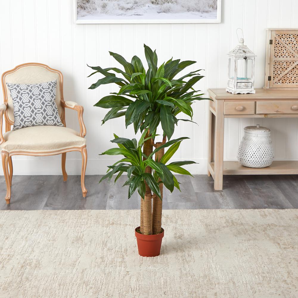 4ft. Corn Stalk Dracaena Silk Plant (Real Touch). Picture 2