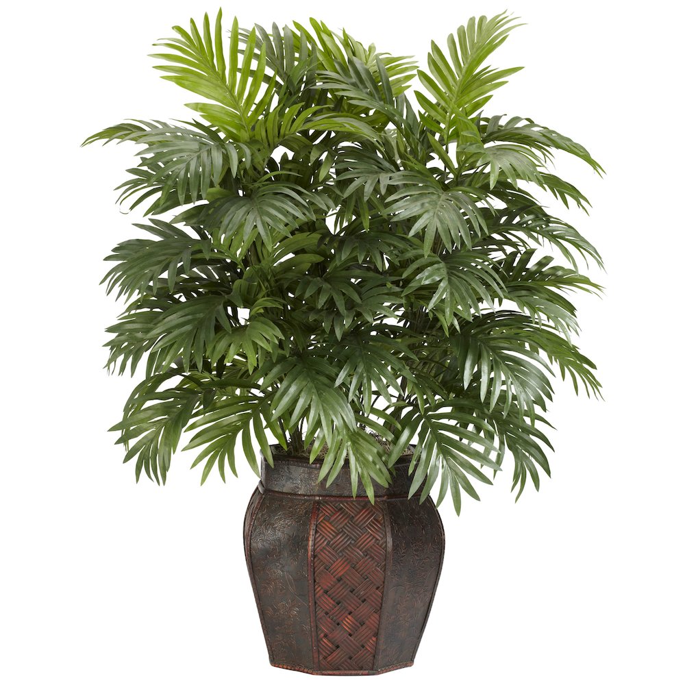 38in. Artificial Areca Palm Plant with Vase. Picture 1
