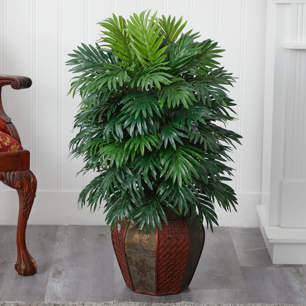 38in. Artificial Areca Palm Plant with Vase. Picture 2