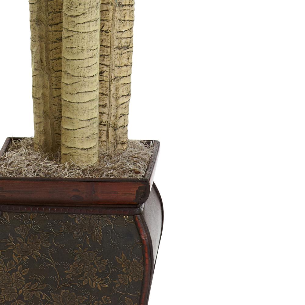 4.5ft. Cornstalk Dracaena Silk Plant with Vase (Real Touch). Picture 3