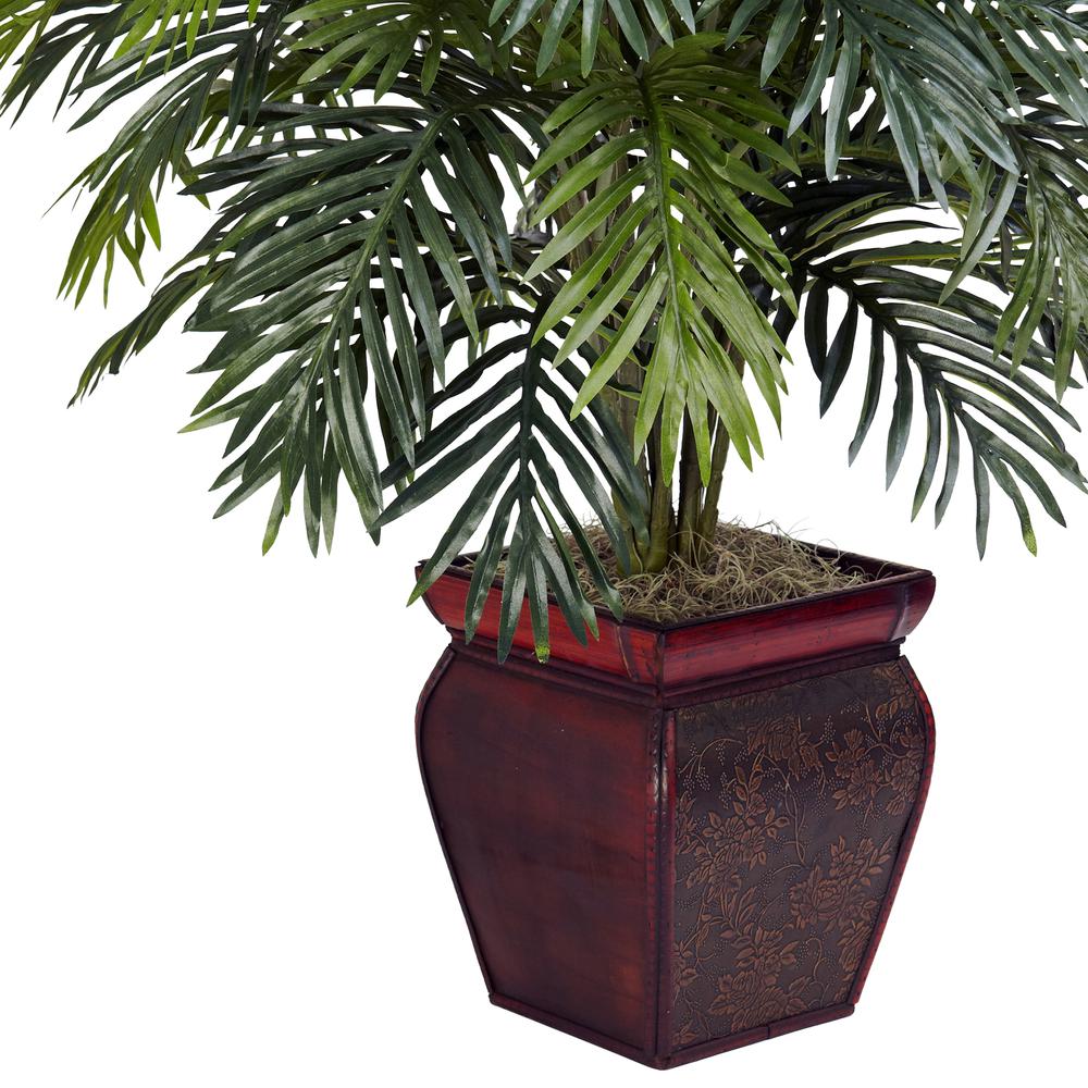Areca with Decorative Planter Silk Plant. Picture 2