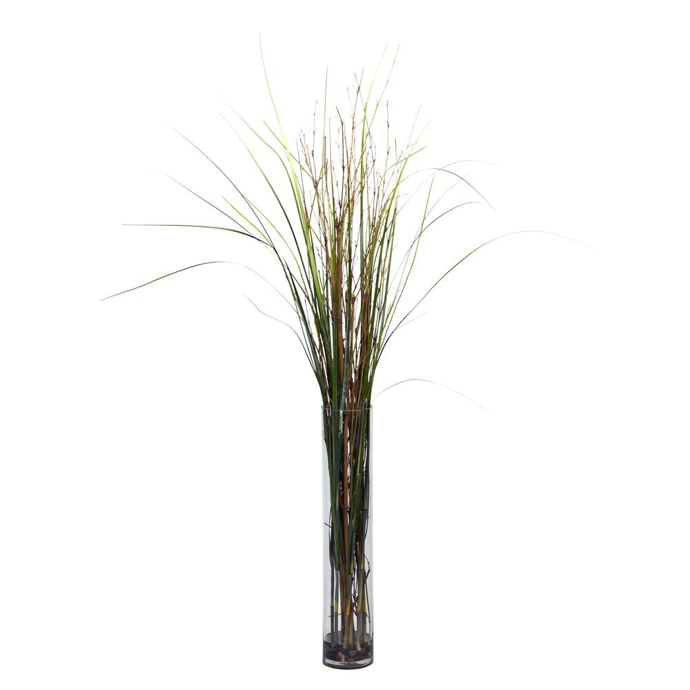 Grass & Bamboo with Cylinder Silk Plant. Picture 1