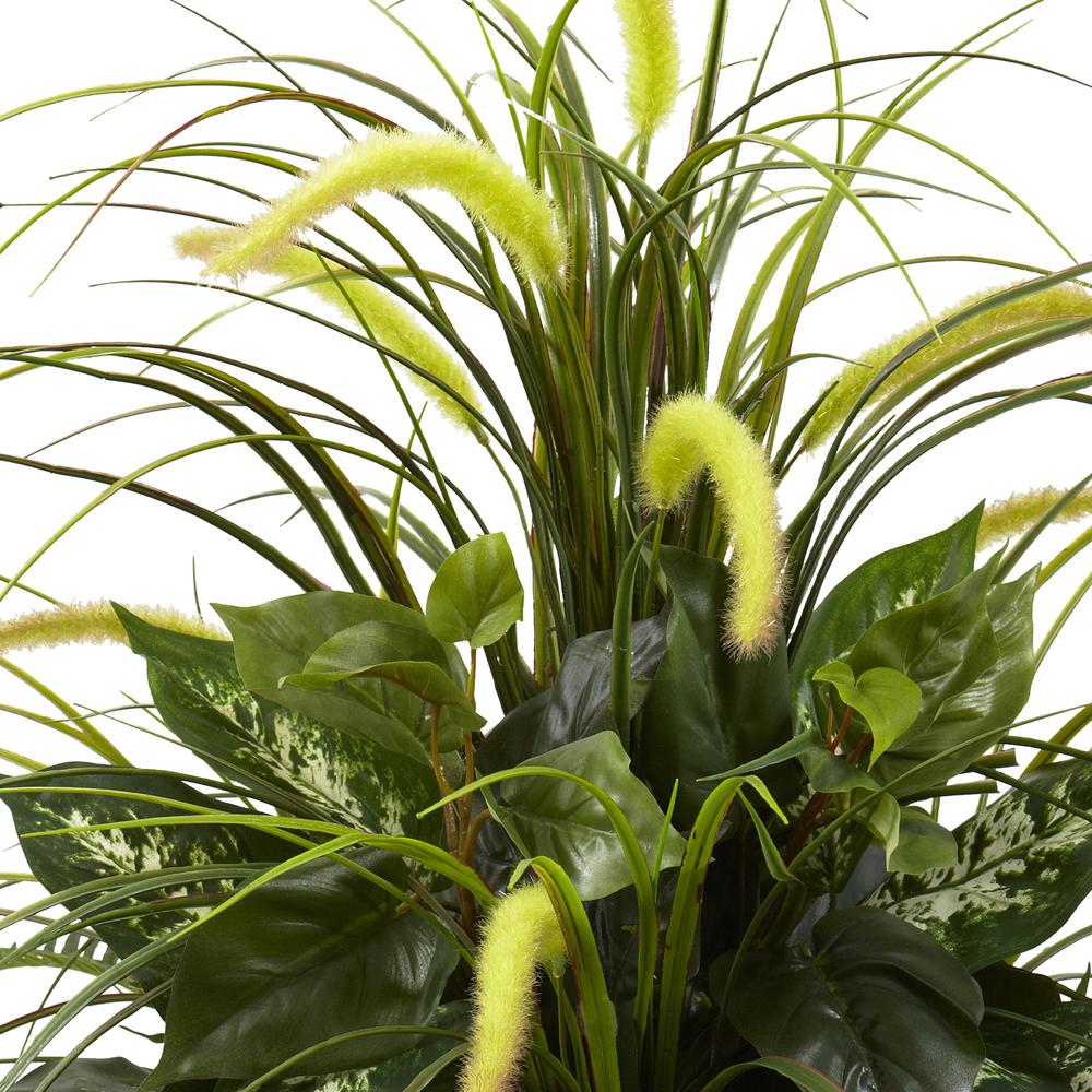 Mixed Greens & Cattails with Planter. Picture 3