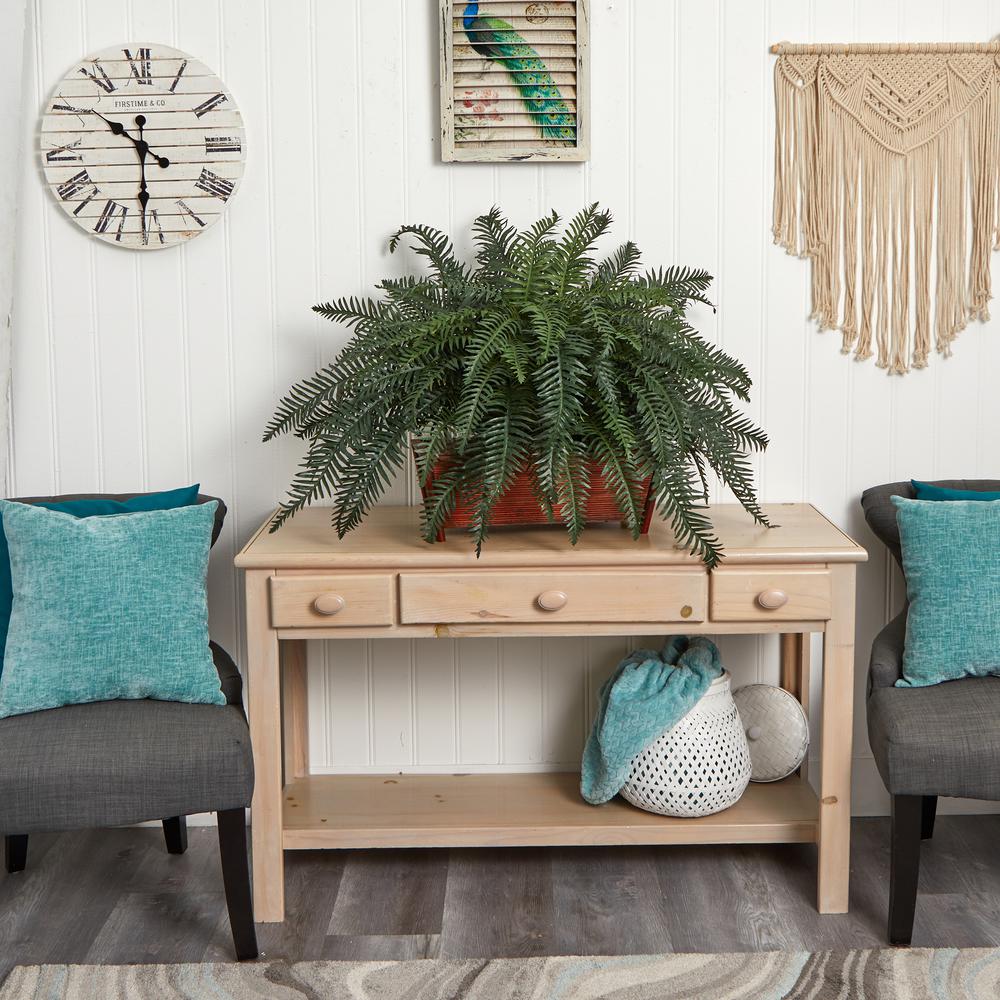 River Fern with Wood Planter. Picture 4