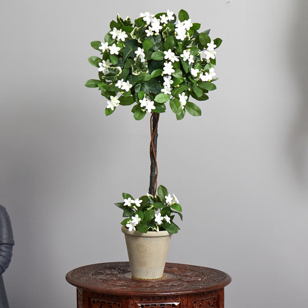 3ft. Stephanotis Topiary with Planter. Picture 4