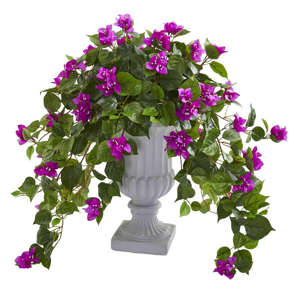 Bougainvillea Artificial Plant in Decorative Urn. Picture 1
