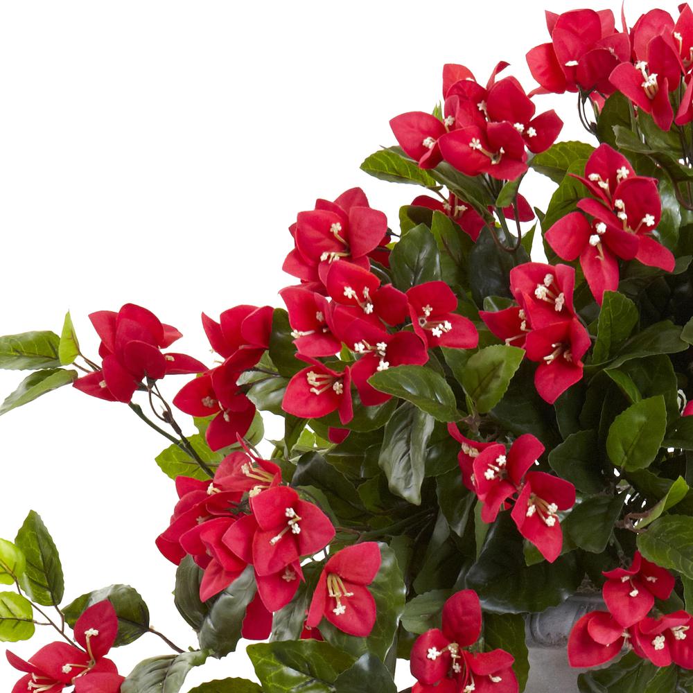 Bougainvillea Flowering Silk Plant with Decorative Urn, UV Resistant (Indoor/Outdoor). Picture 2