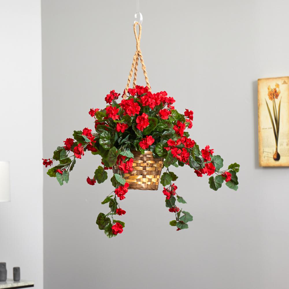 Geranium Hanging Basket UV Resistant (Indoor/Outdoor). Picture 2