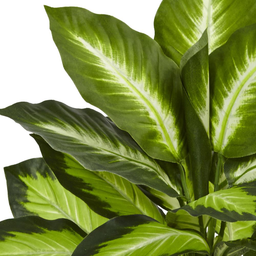 Dieffenbachia Artificial Plant in Swirl Planter. Picture 3