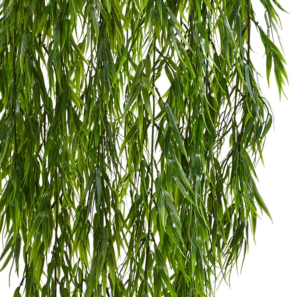 Mini Bamboo Artificial Plant Hanging Basket. Picture 3