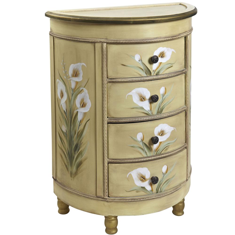 Antique Accessory Table with Calla Lily Floral Art. Picture 12