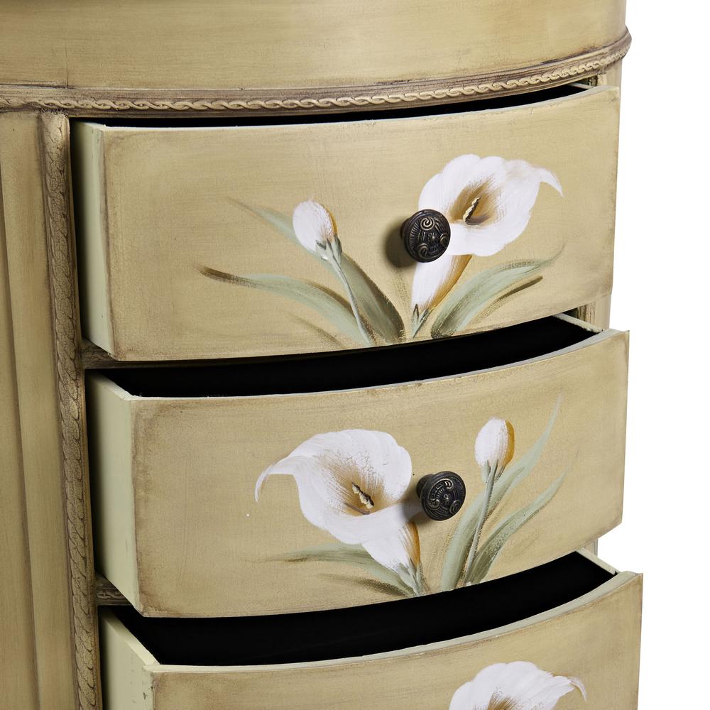 Antique Accessory Table with Calla Lily Floral Art. Picture 8