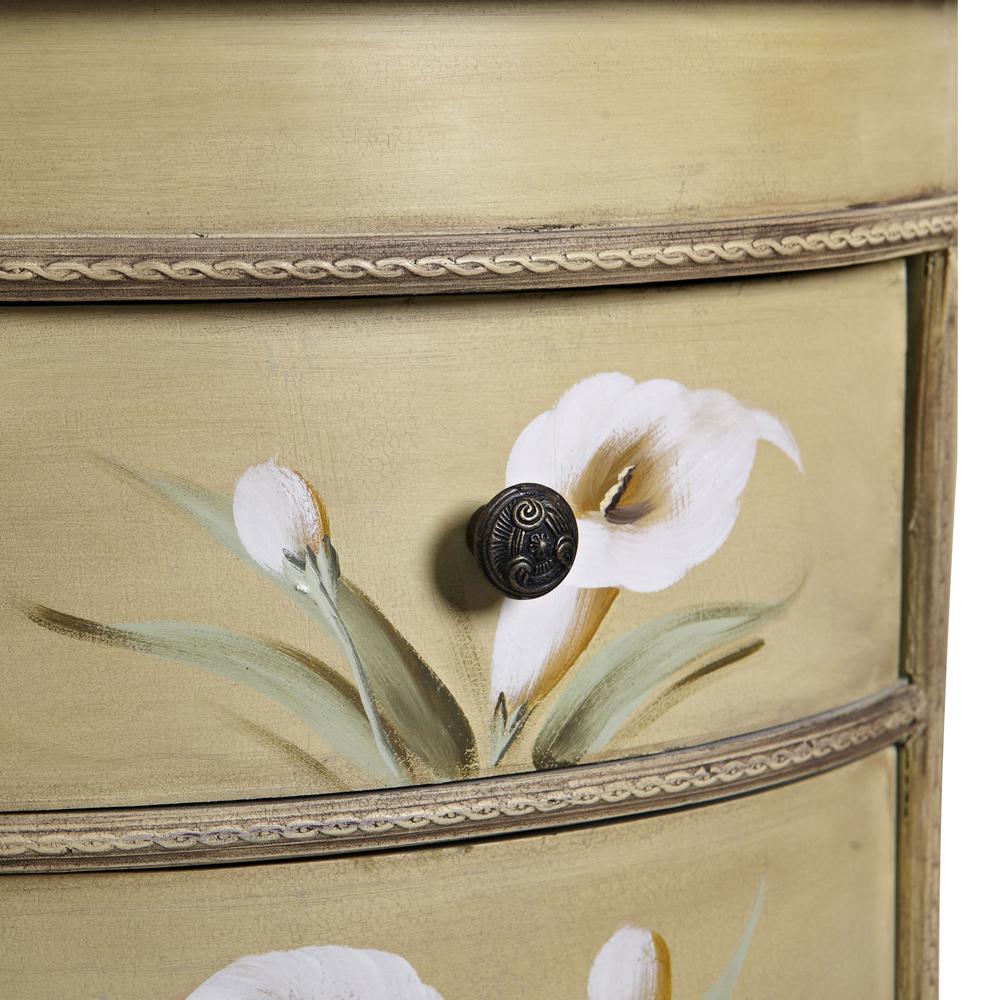 Antique Accessory Table with Calla Lily Floral Art. Picture 10