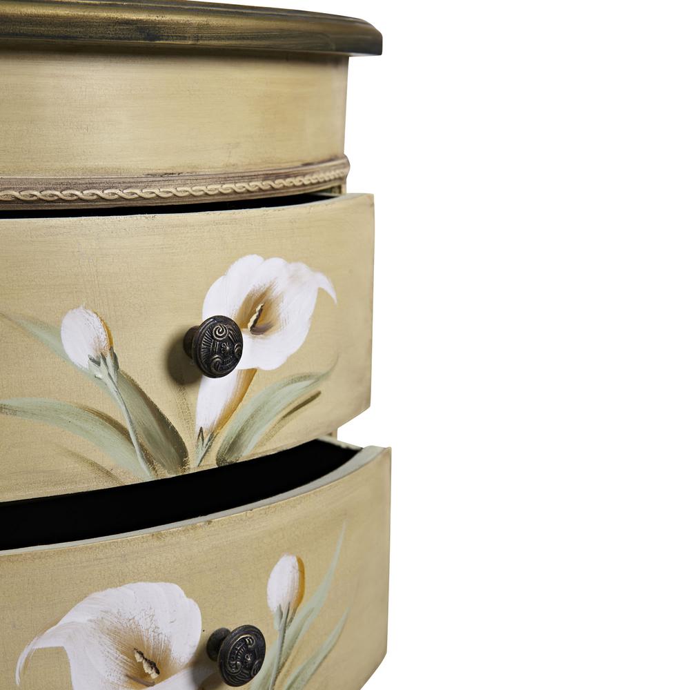Antique Accessory Table with Calla Lily Floral Art. Picture 6