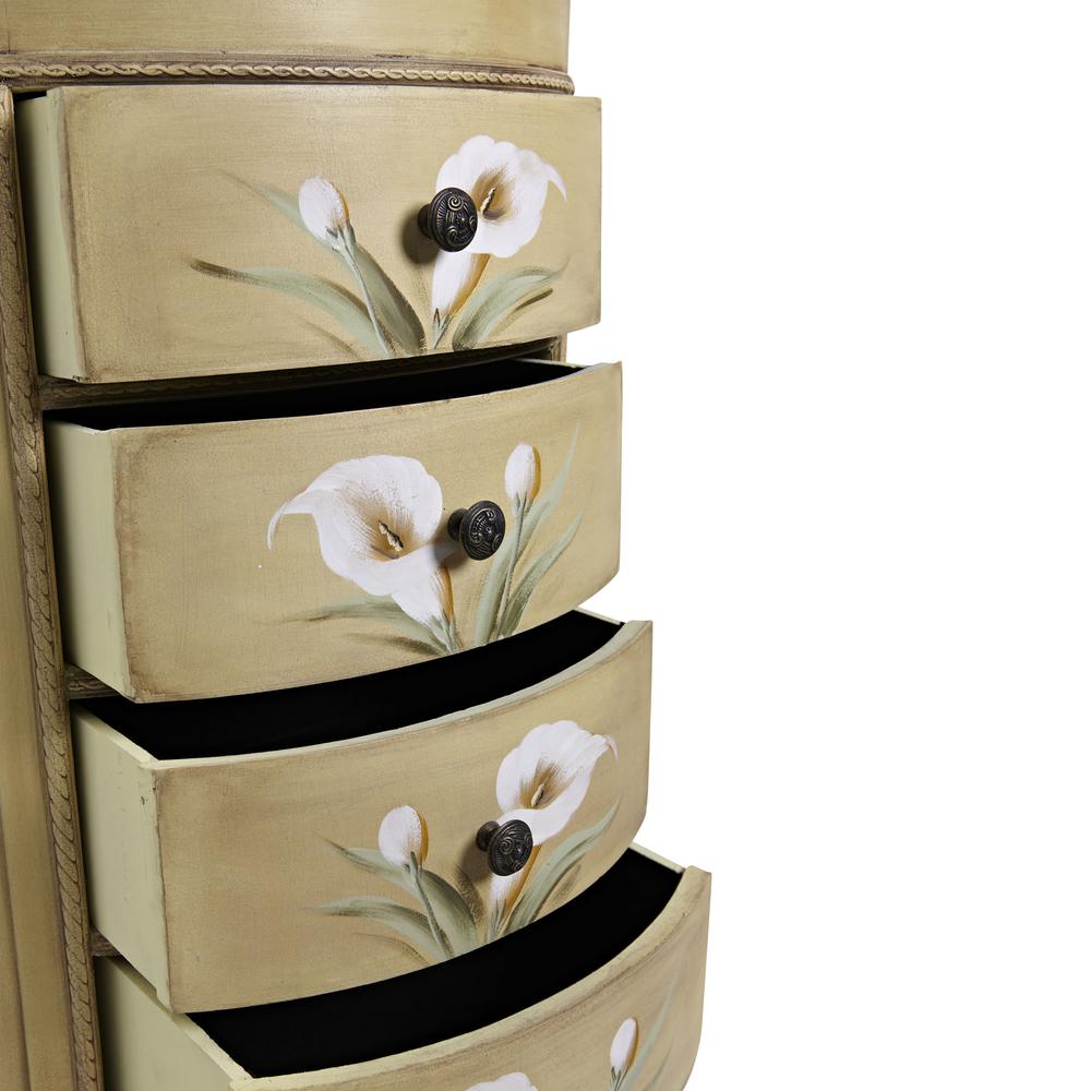 Antique Accessory Table with Calla Lily Floral Art. Picture 4