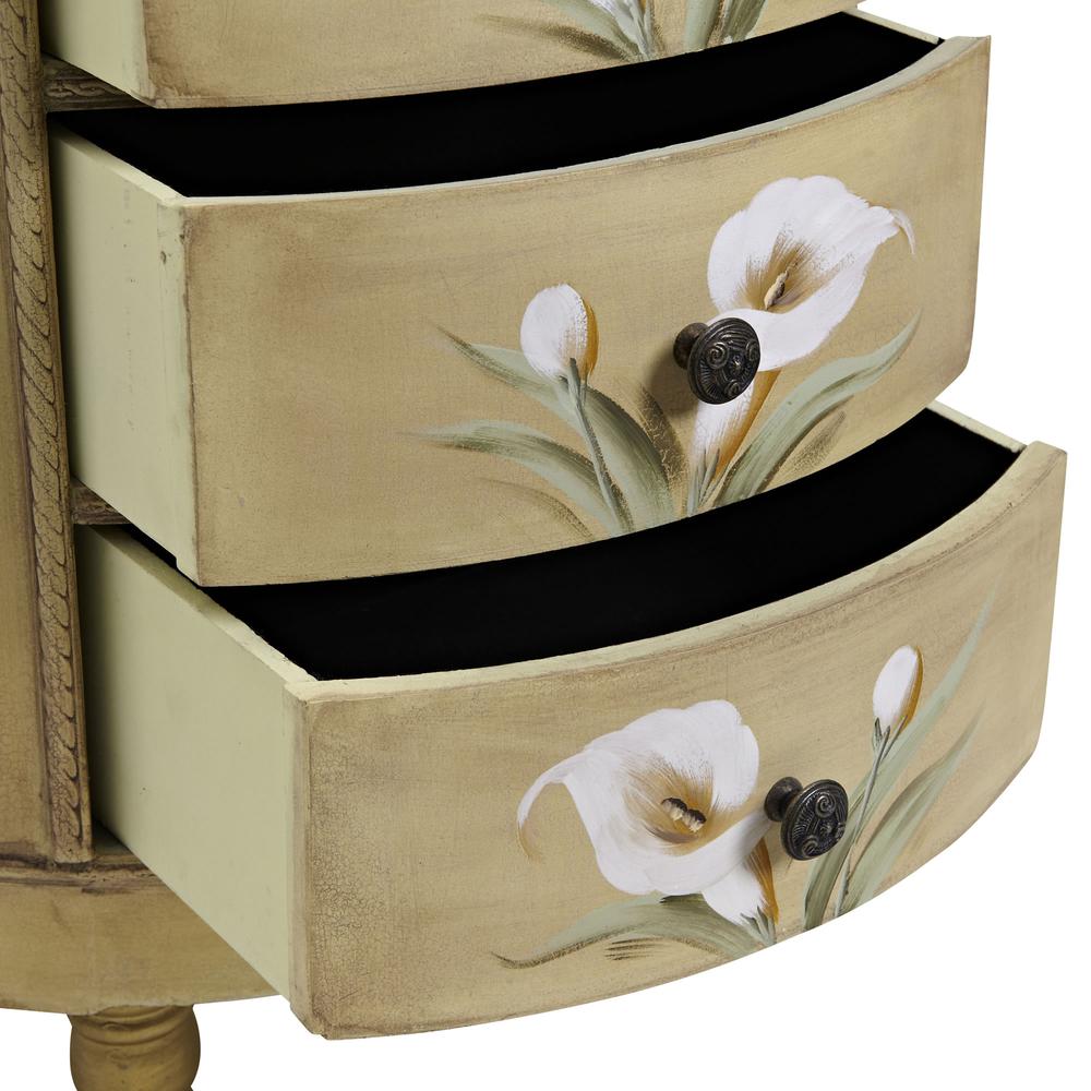Antique Accessory Table with Calla Lily Floral Art. Picture 7