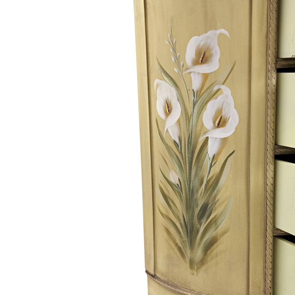 Antique Accessory Table with Calla Lily Floral Art. Picture 13