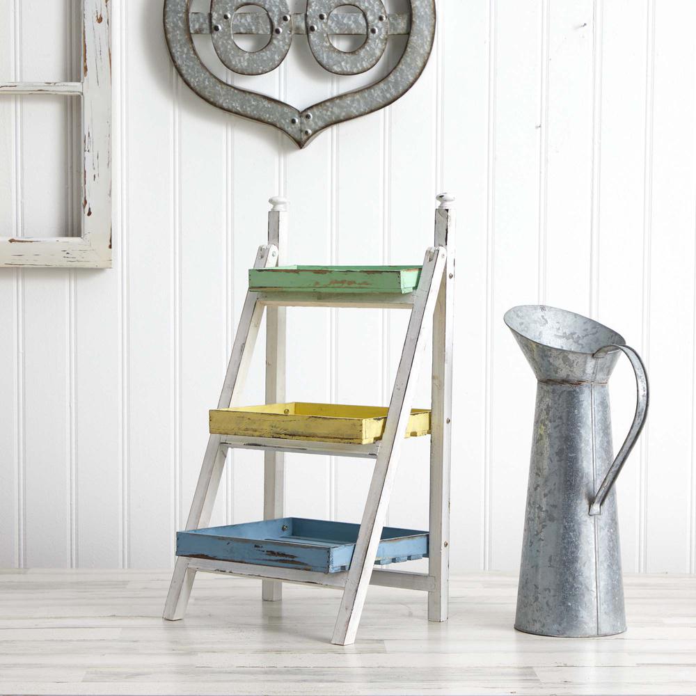 26.5in. Farmhouse Decorative Plant Display Stand. Picture 6