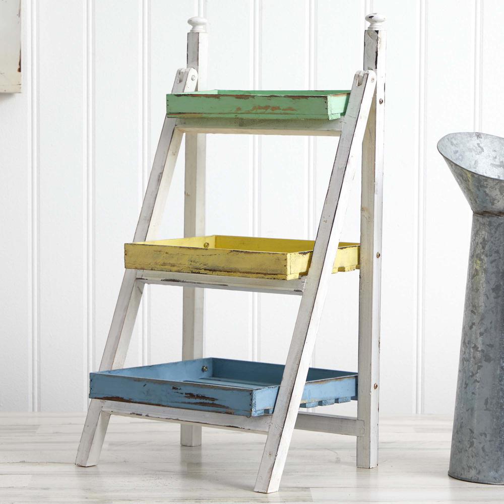 26.5in. Farmhouse Decorative Plant Display Stand. Picture 8