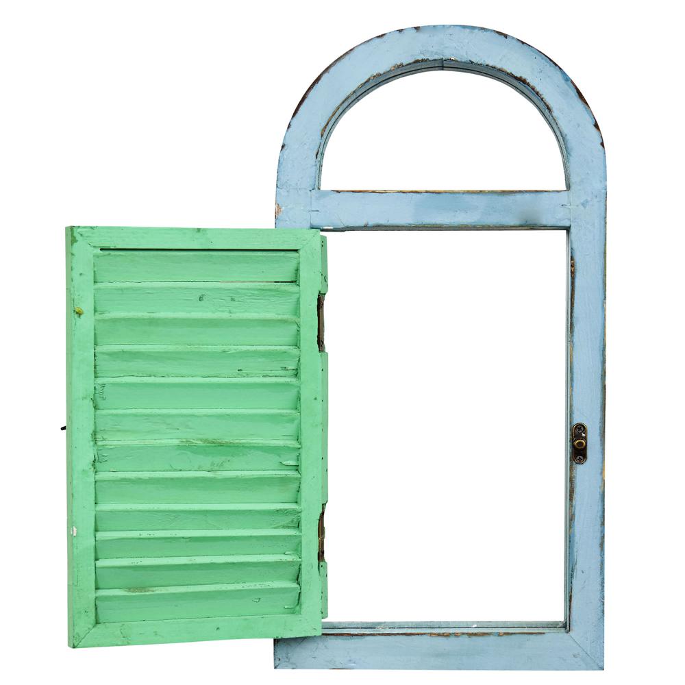 Vintage Window Shutter & Mirror Wall Décor. Picture 7